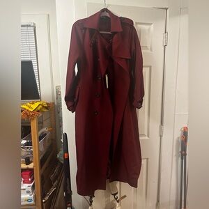 Burgundy Trench Coat